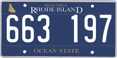 RI license plate 663197