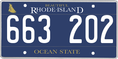 RI license plate 663202