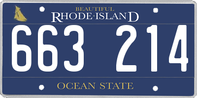 RI license plate 663214