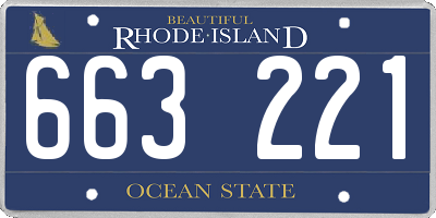 RI license plate 663221