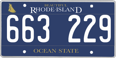 RI license plate 663229