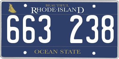 RI license plate 663238