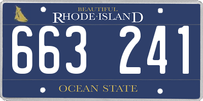 RI license plate 663241