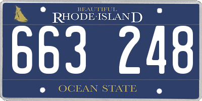 RI license plate 663248