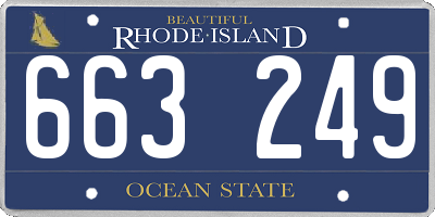 RI license plate 663249
