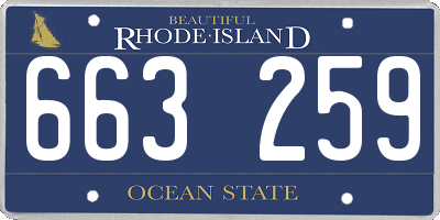 RI license plate 663259