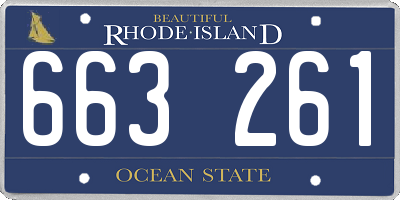 RI license plate 663261