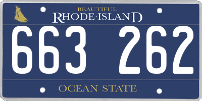RI license plate 663262