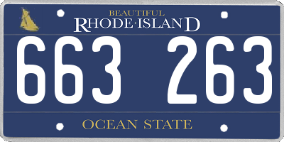 RI license plate 663263