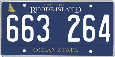RI license plate 663264