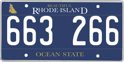 RI license plate 663266