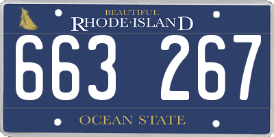 RI license plate 663267