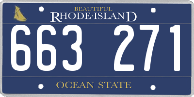 RI license plate 663271