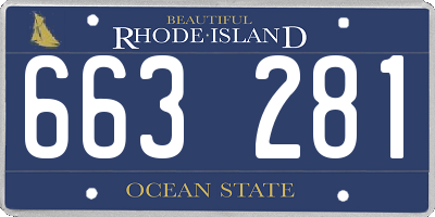 RI license plate 663281