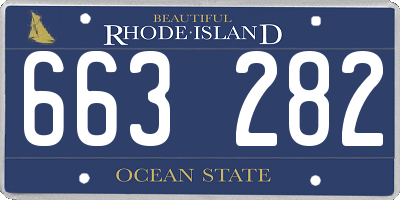 RI license plate 663282