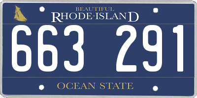 RI license plate 663291