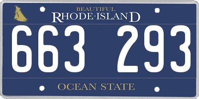 RI license plate 663293