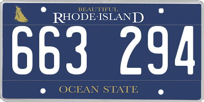 RI license plate 663294