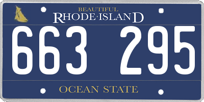 RI license plate 663295
