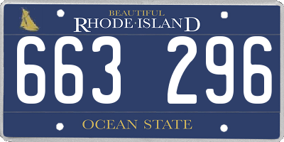 RI license plate 663296