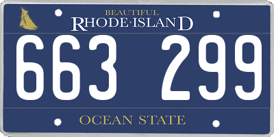 RI license plate 663299