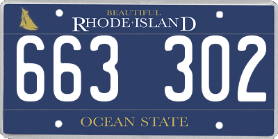 RI license plate 663302