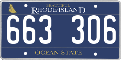RI license plate 663306