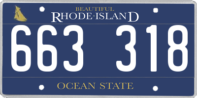 RI license plate 663318