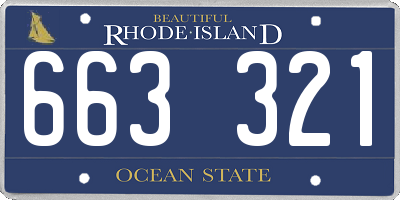 RI license plate 663321