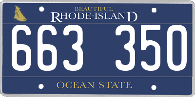 RI license plate 663350