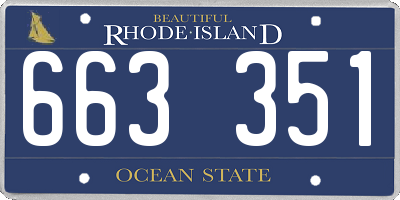 RI license plate 663351