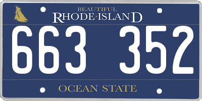RI license plate 663352