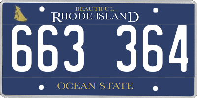 RI license plate 663364