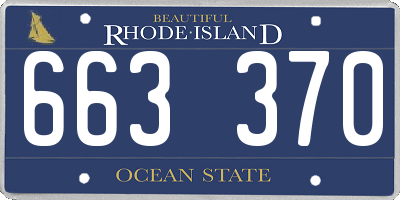 RI license plate 663370