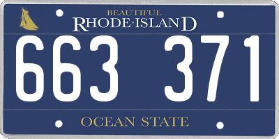 RI license plate 663371