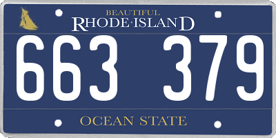 RI license plate 663379