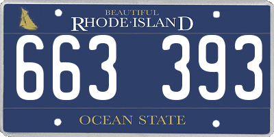 RI license plate 663393