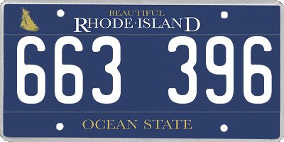 RI license plate 663396
