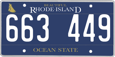 RI license plate 663449
