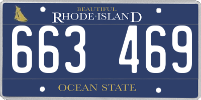 RI license plate 663469