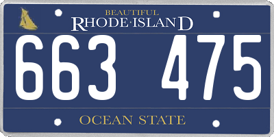 RI license plate 663475