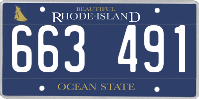 RI license plate 663491