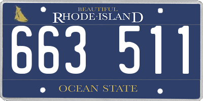 RI license plate 663511