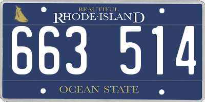 RI license plate 663514
