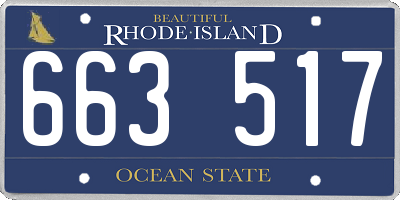 RI license plate 663517