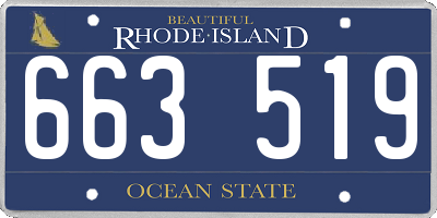 RI license plate 663519