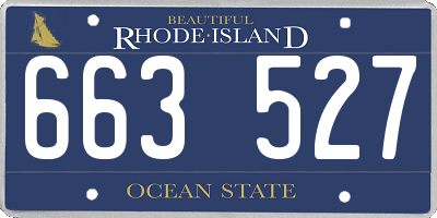RI license plate 663527