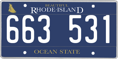 RI license plate 663531
