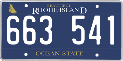 RI license plate 663541