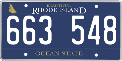 RI license plate 663548